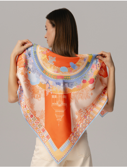 Картинка Шовкова хустина «Garden Orange»